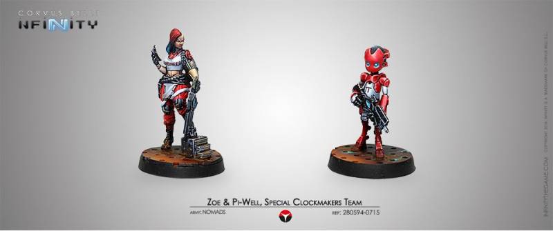 Infinity Nomads Zoe & Pi-Well, Special Clockmakers Team Corvus Belli 280594