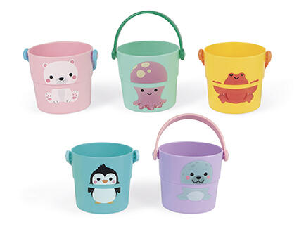 Janod - Bade/Stapel-Eimer 5 Stck. Janod - Bade/Stapel-Eimer 5 Stck.