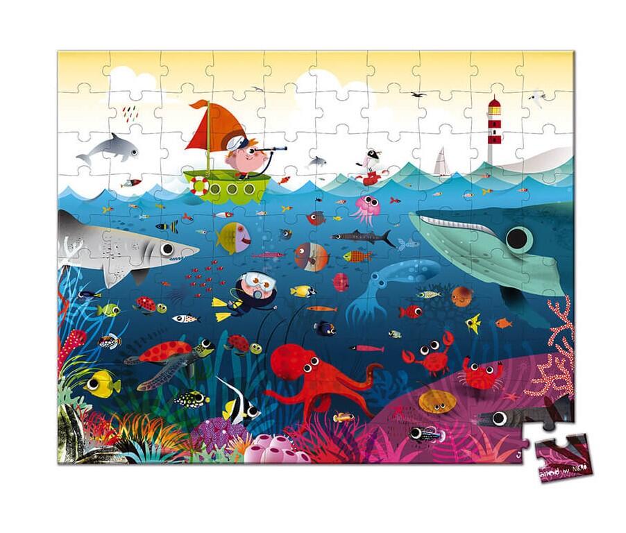 Janod - Puzzle Unter Wasser 100 Teile Janod - Puzzle Unter Wasser 100 Teile