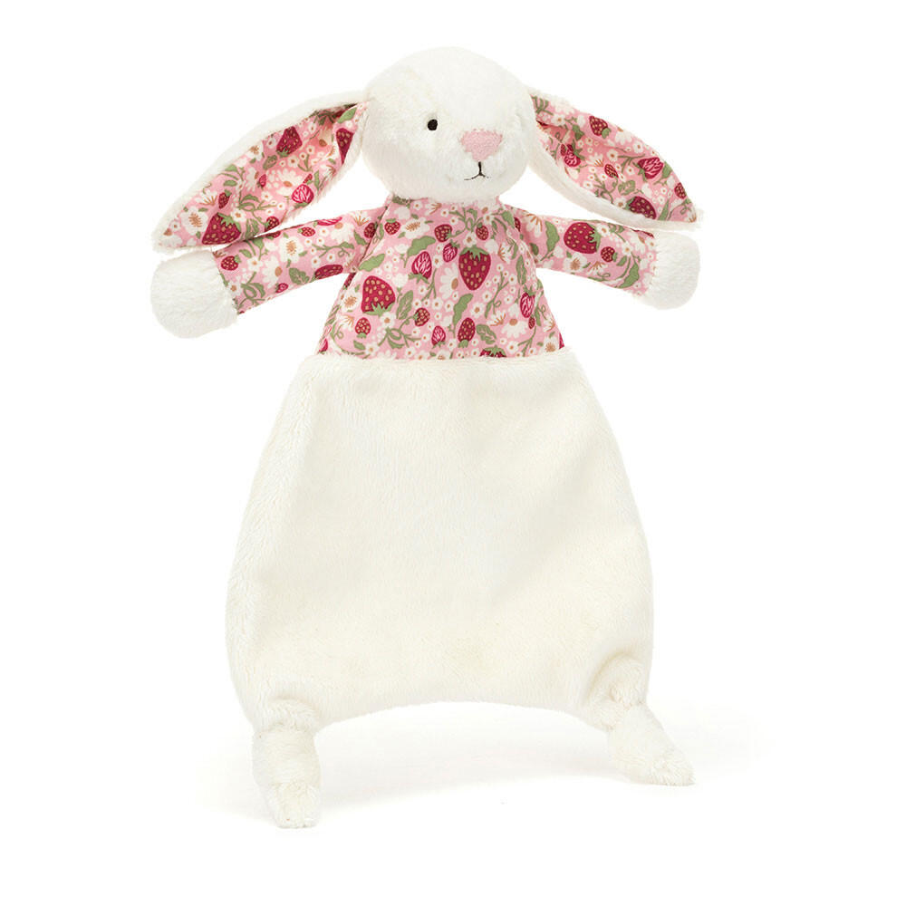 Jellycat - Schmusetuch Hase weiß Erdbeere Cream Bunny Berry Comforter Jellycat - Schmusetuch Hase weiß Erdbeere Cream Bunny Berry Comforter