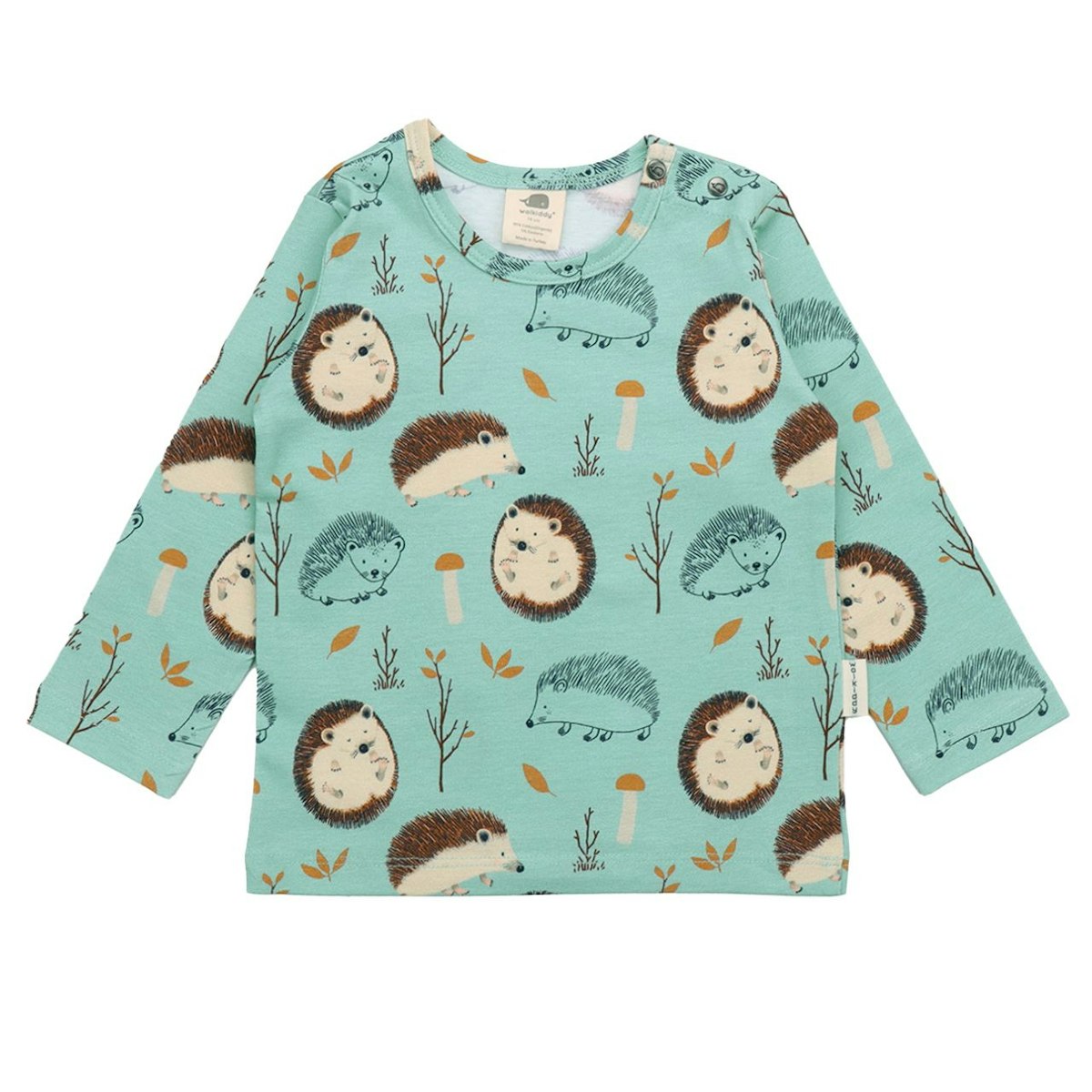 Jersey Langarmshirt mit Igel hellblau 92 Jersey Langarmshirt mit Igel hellblau 92