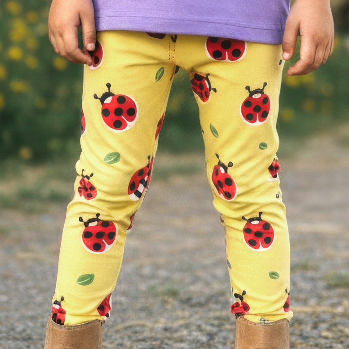 Jersey Leggings Marienkäfer gelb 110/116 Jersey Leggings Marienkäfer gelb 110/116