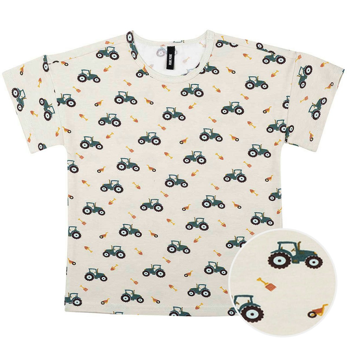 Jersey Shirt Kinder kurzarm Traktor creme 110/116 Jersey Shirt Kinder kurzarm Traktor creme 110/116