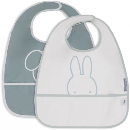 Jollein Lätzchen Wasserdicht Miffy Peekaboo Sea Green, 2-Pack