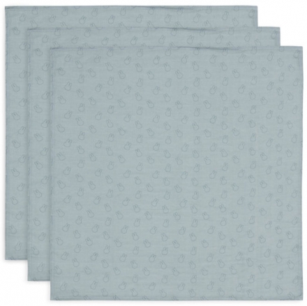 Jollein Spucktuch Hydrophill 70x70cm Miffy Silhouettes Sea Green, 3-Pack