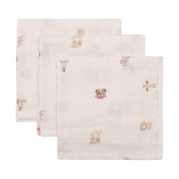 Jollein Waschlappen 3er-Pack Animal Friends Jollein Waschlappen 3er-Pack Animal Friends