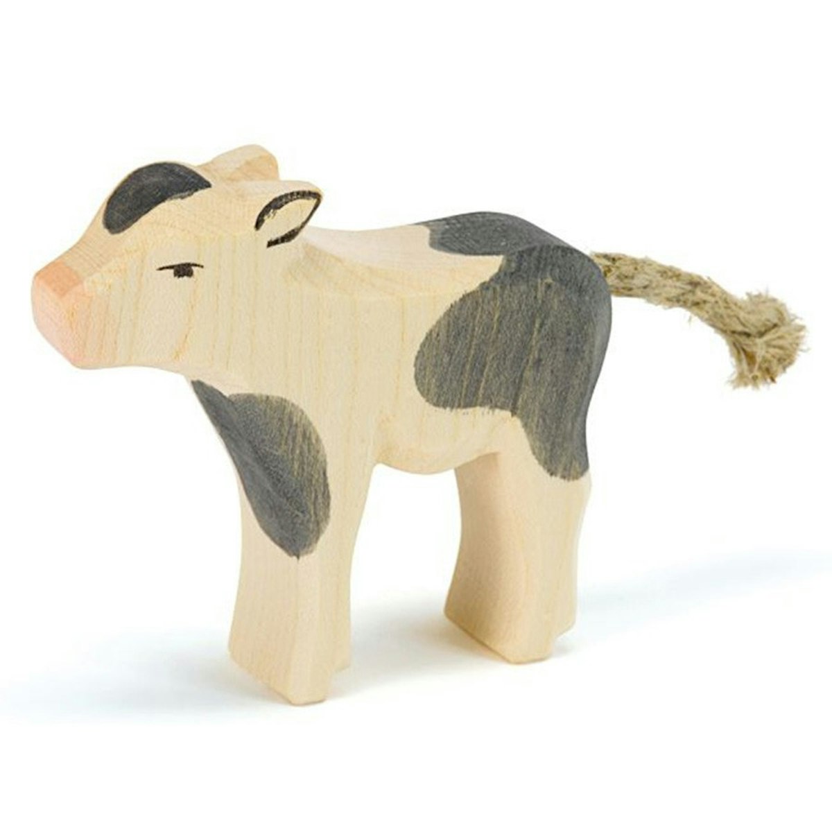 Kalb schwarz Holzfigur stehend 7cm hoch Kalb schwarz Holzfigur stehend 7cm hoch