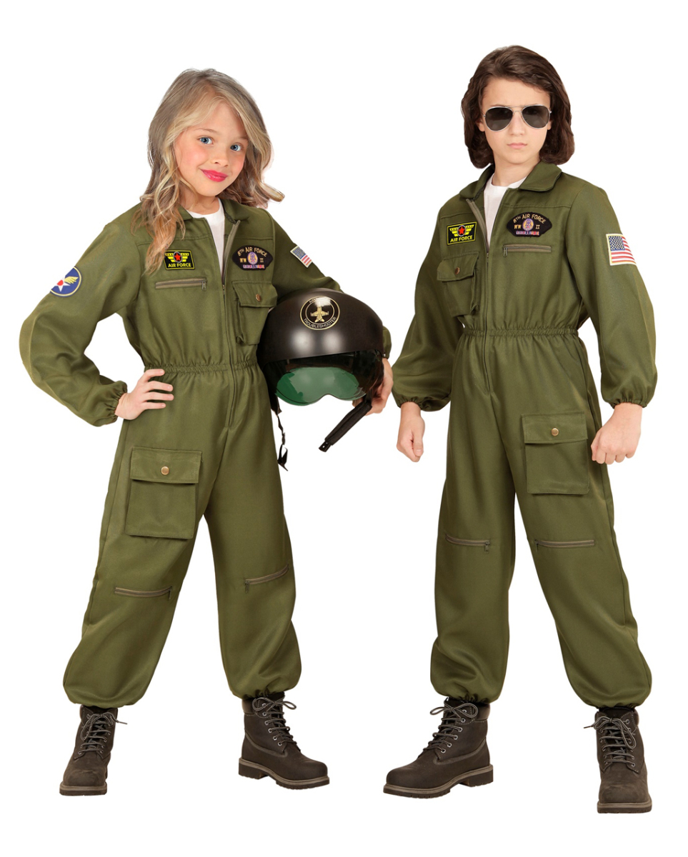 Kampfjet Pilot Kinderkostüm L / 11-13 Jahre Kampfjet Pilot Kinderkostüm L / 11-13 Jahre