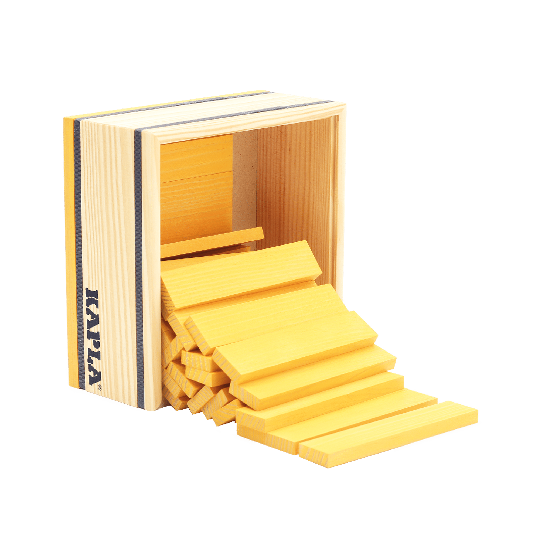 Kapla - Kapla Bausteine 40-er gelb in Holzkasten Kapla - Kapla Bausteine 40-er gelb in Holzkasten