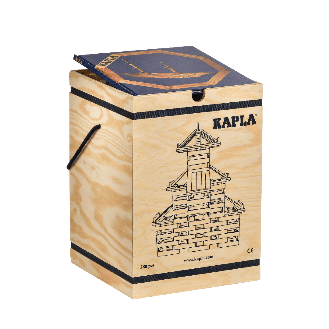 Kapla - Kasten 280 Holzbausteine Blaues Buch Kapla - Kasten 280 Holzbausteine Blaues Buch