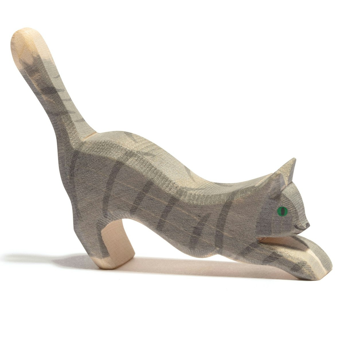 Katze springend Holzfigur 7 cm Katze springend Holzfigur 7 cm