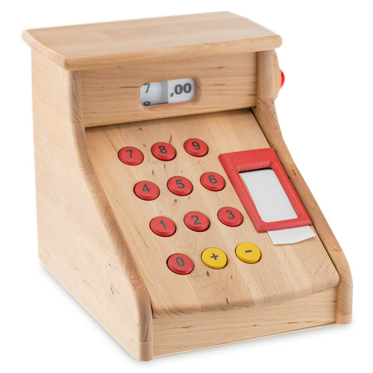 Kaufladen Kasse naturbelassen Erle Vollholz mit Klingel Kaufladen Kasse naturbelassen Erle Vollholz mit Klingel