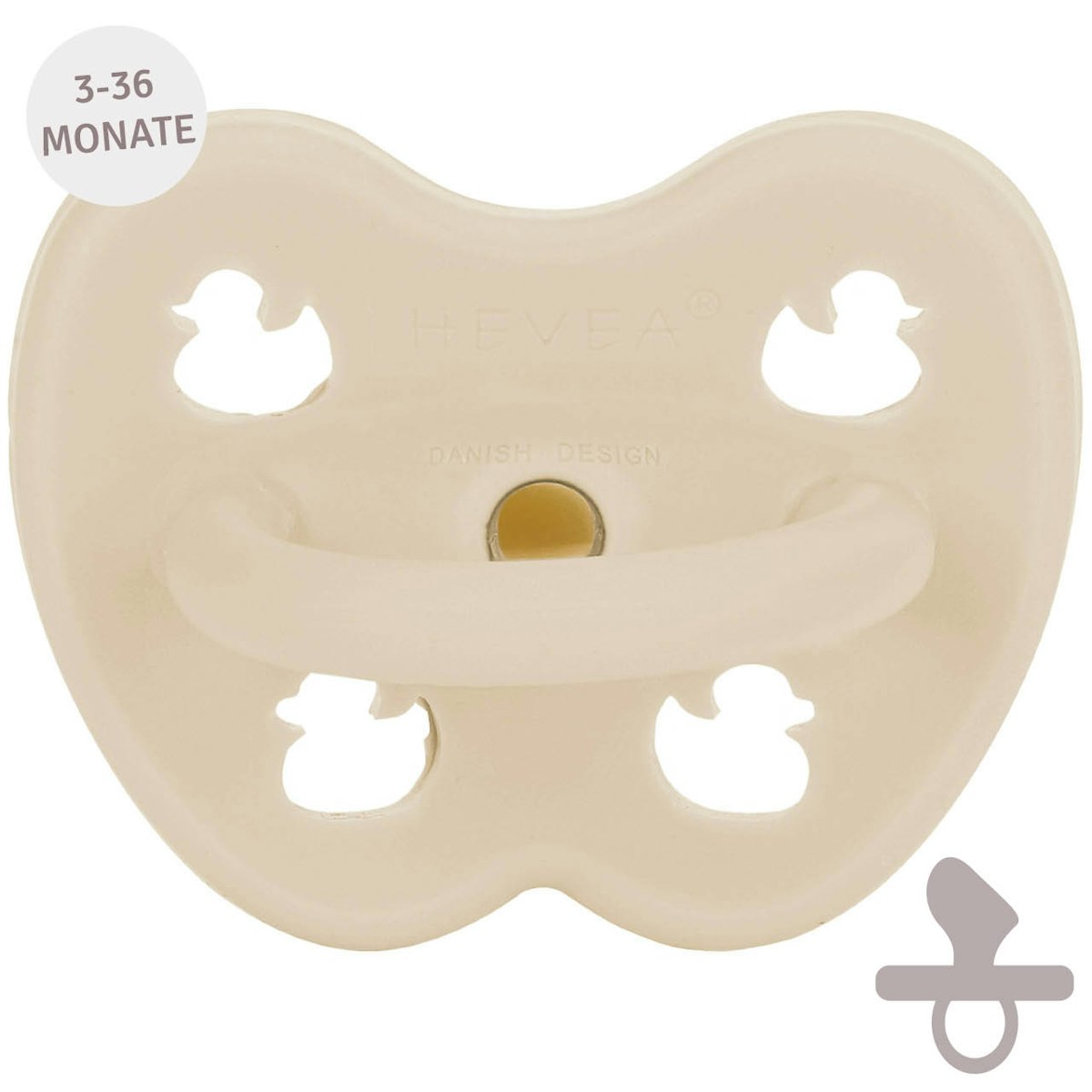 Kiefergerechter Schnuller Naturkautschuk 3-36 M. Ente weiß Kiefergerechter Schnuller Naturkautschuk 3-36 M. Ente weiß