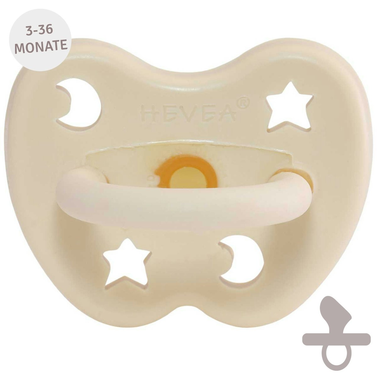 Kiefergerechter Schnuller Naturkautschuk 3-36 M. Stern beige Kiefergerechter Schnuller Naturkautschuk 3-36 M. Stern beige