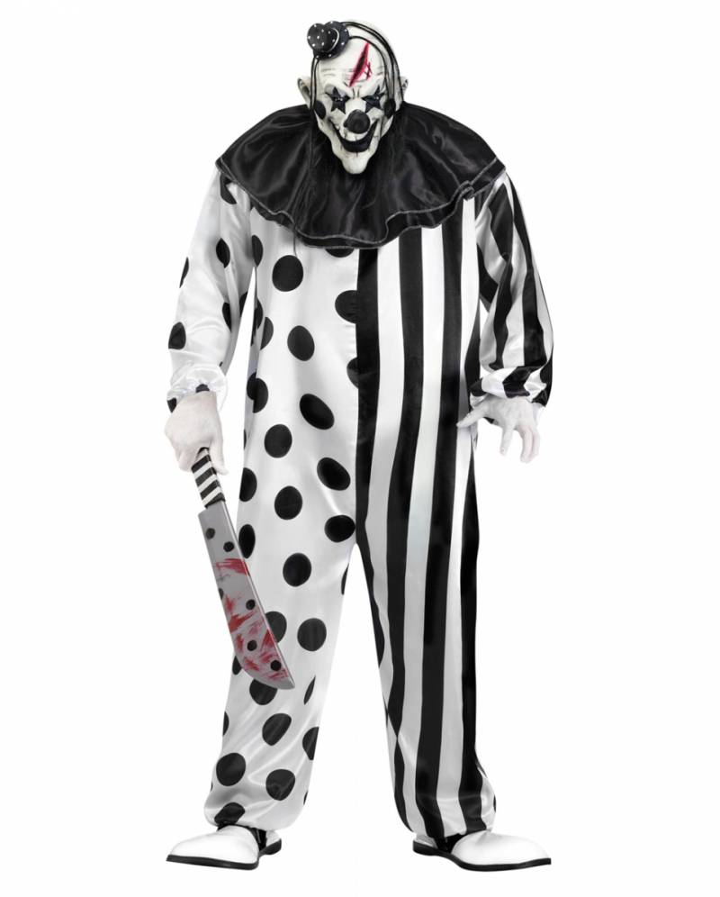 Killer Clown Kostüm mit Maske Plus Size