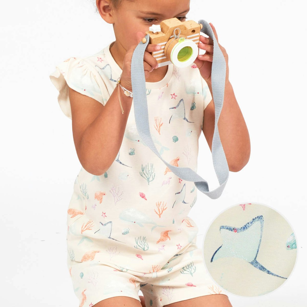 Kinder Sommer Schlafanzug kurz Meerestiere 92/98 Kinder Sommer Schlafanzug kurz Meerestiere 92/98