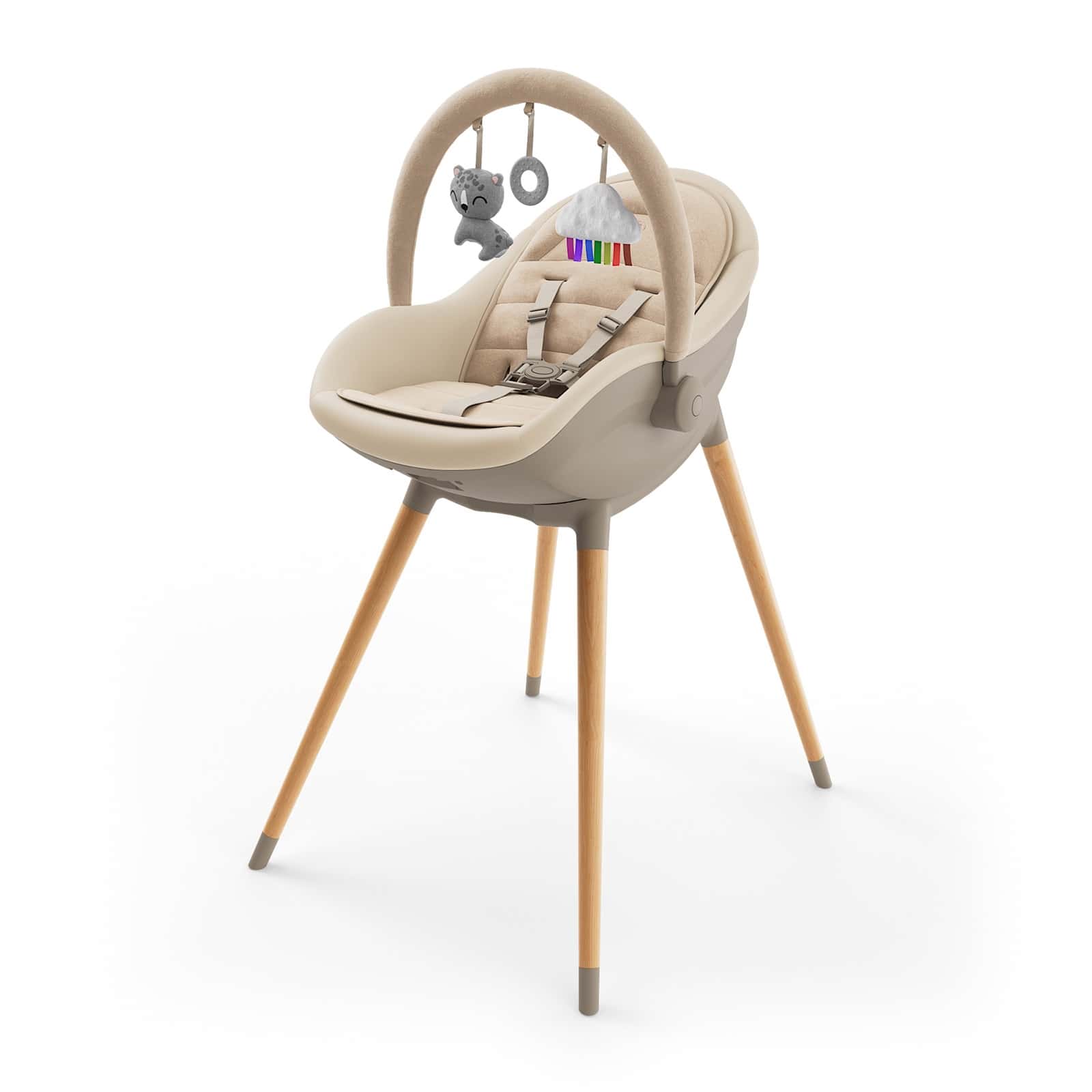 Kinderkraft FINI UP 3in1 Hochstuhl Beige Kinderkraft FINI UP 3in1 Hochstuhl Beige