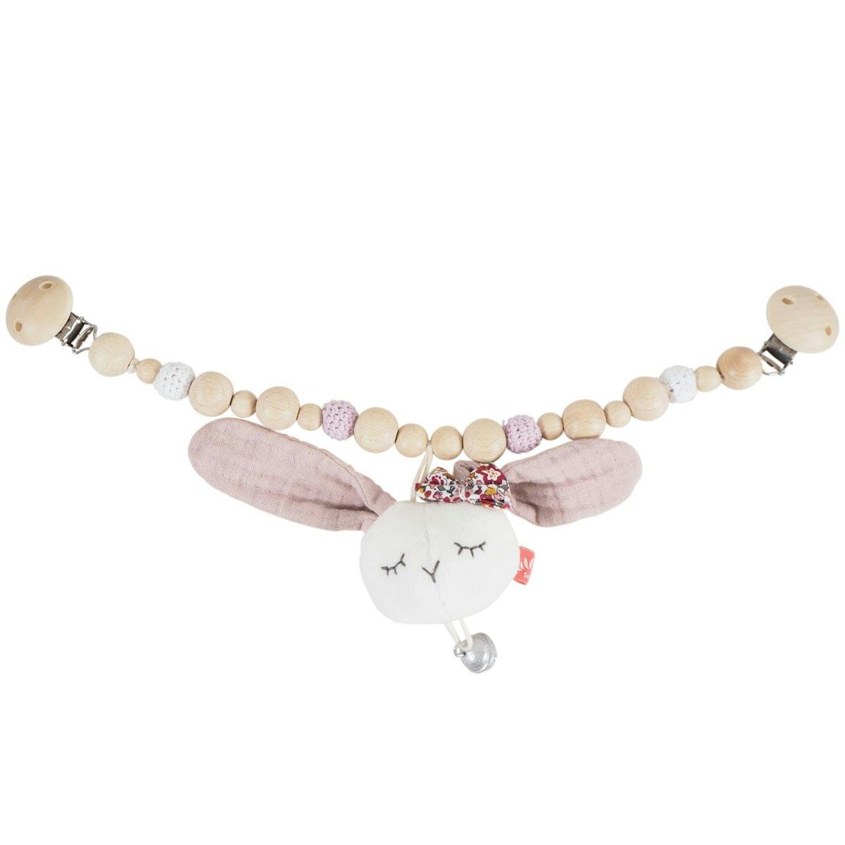 Kinderwagenkette mit Hase und Glocken Kinderwagenkette mit Hase und Glocken