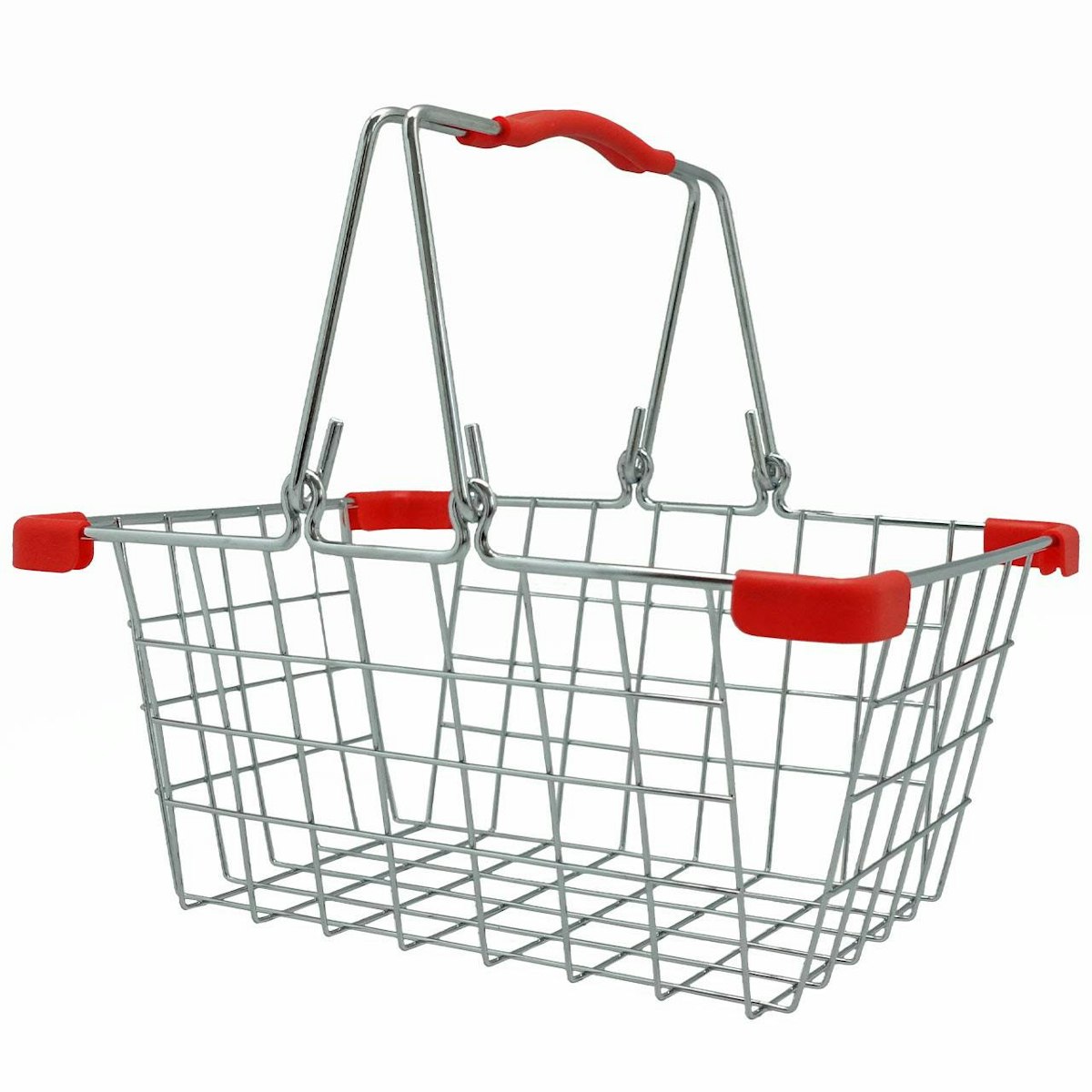 Kleiner Einkaufskorb aus Metall, leer Kleiner Einkaufskorb aus Metall, leer