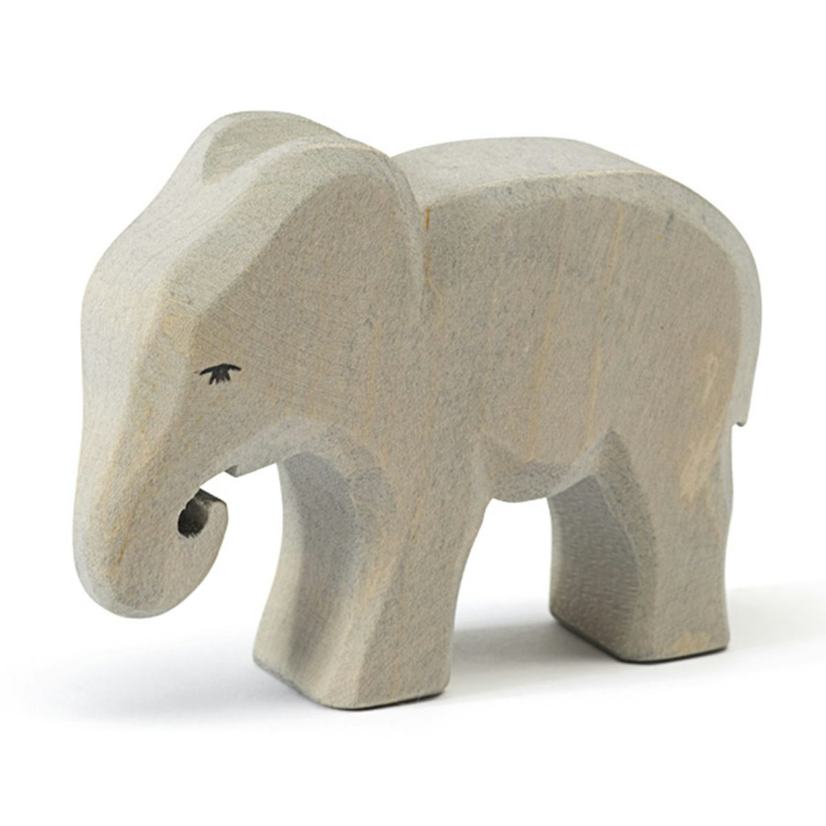Kleiner Elefant fressend Holzfigur 8,5 cm hoch Kleiner Elefant fressend Holzfigur 8,5 cm hoch