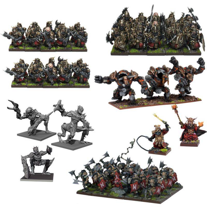 KoW Abyssal Dwarf Mega Army King of War Mantic Games Zwerge des Abgrunds Chaos