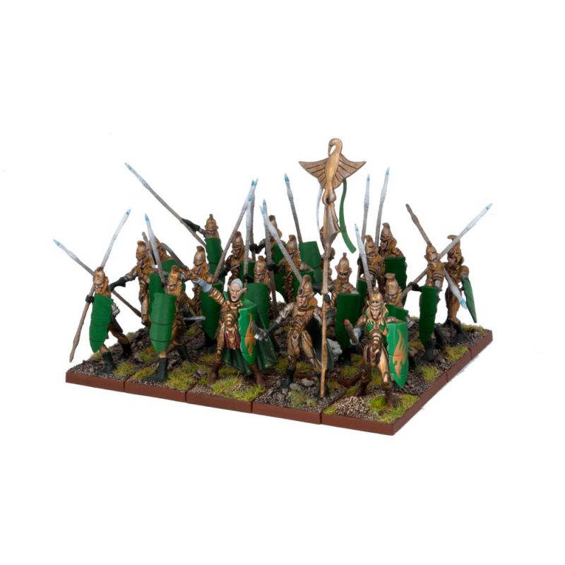 KoW Elves Spearmen Regiment Mantic Games Elfen Langspeere Regiment