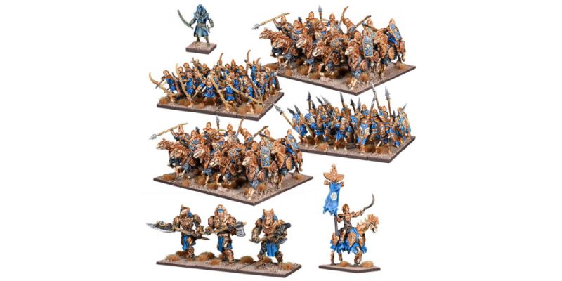 KoW Empire of Dust Mega Army 2022 King of War Mantic Games Tomb Kings Skelette