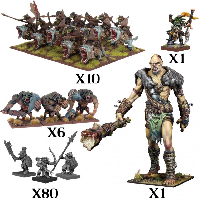 KoW Goblin Mega Army King of War Mantic Games Mega Armee der Goblins MGKWG109