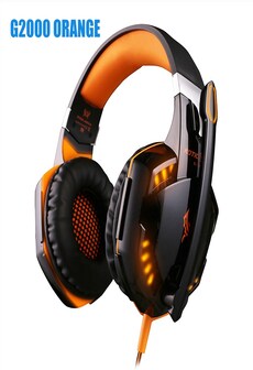 Kotion Each G2000 LED Headset with Microphone for PS4 Xbox Nintento Switch PC Laptop Orange