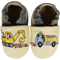 Krabbelschuhe Baustelle beige Krabbelschuhe Baustelle beige