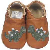 Krabbelschuhe Dino braun