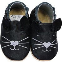 Krabbelschuhe Katze schwarz