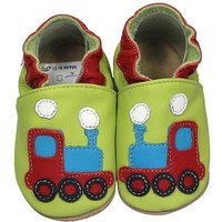 Krabbelschuhe Lokomotive grün