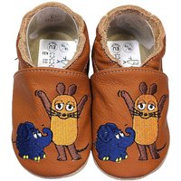 Krabbelschuhe Maus mit Elefant braun