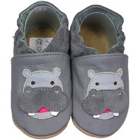 Krabbelschuhe Nilpferd grau