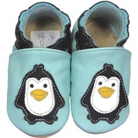 Krabbelschuhe Pinguin hellblau