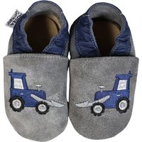 Krabbelschuhe Schaufelbagger grau Krabbelschuhe Schaufelbagger grau