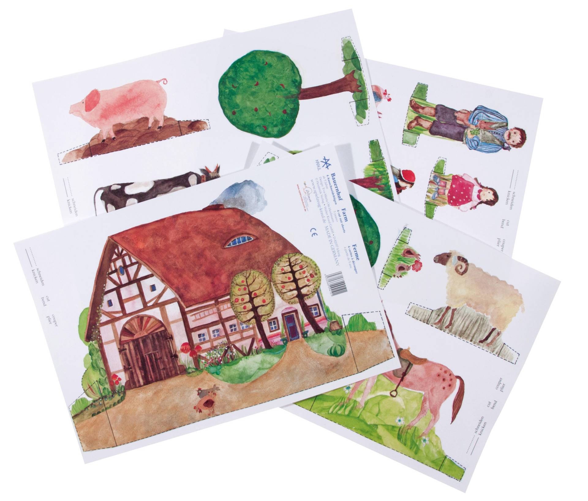 Kraul - Auschneide-Bastelbogen Bauernhof Kraul - Auschneide-Bastelbogen Bauernhof