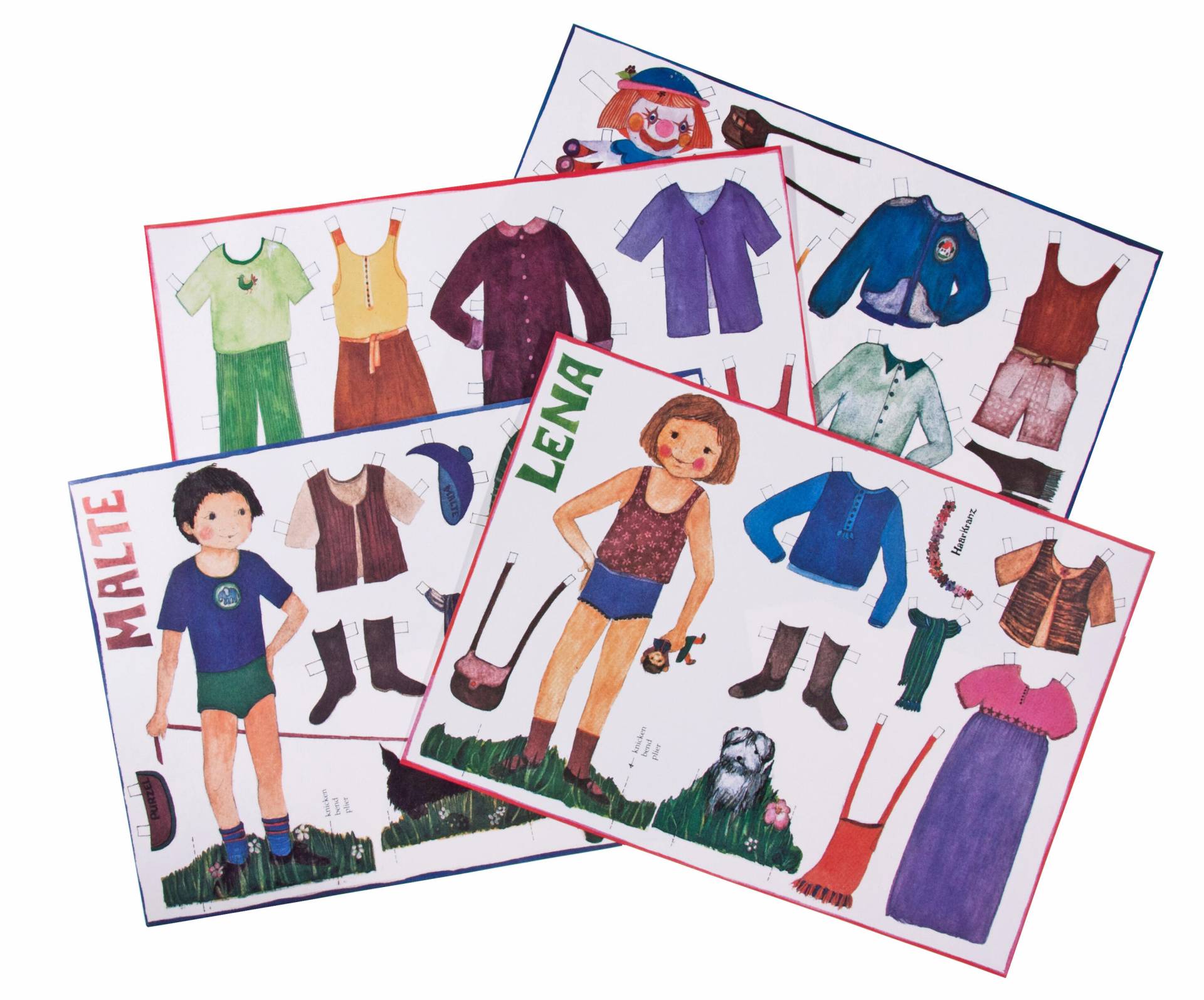 Kraul - Ausschneide-Bastelbogen Anziehpuppen Kraul - Ausschneide-Bastelbogen Anziehpuppen