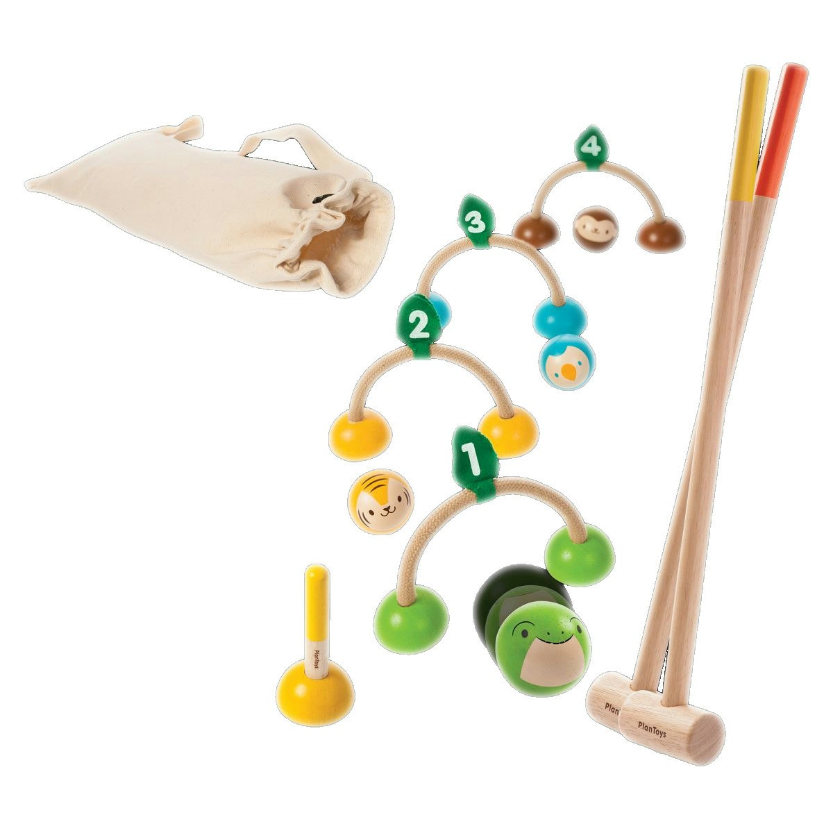 Krocket für Kinder mit 2 Schlägern Krocket für Kinder mit 2 Schlägern