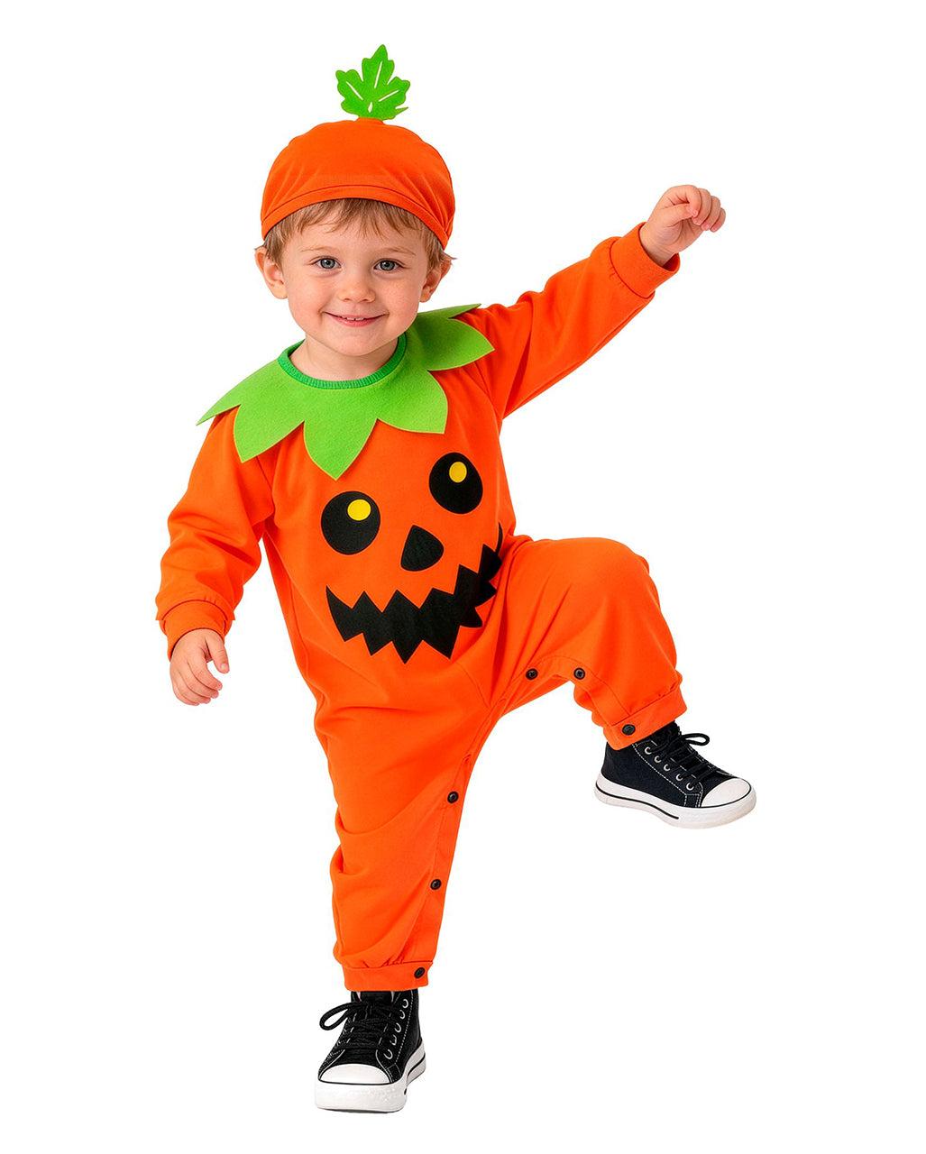 Kürbis Jumpsuit Kleinkinder Kostüm mit Mütze Kürbis Jumpsuit Kleinkinder Kostüm mit Mütze