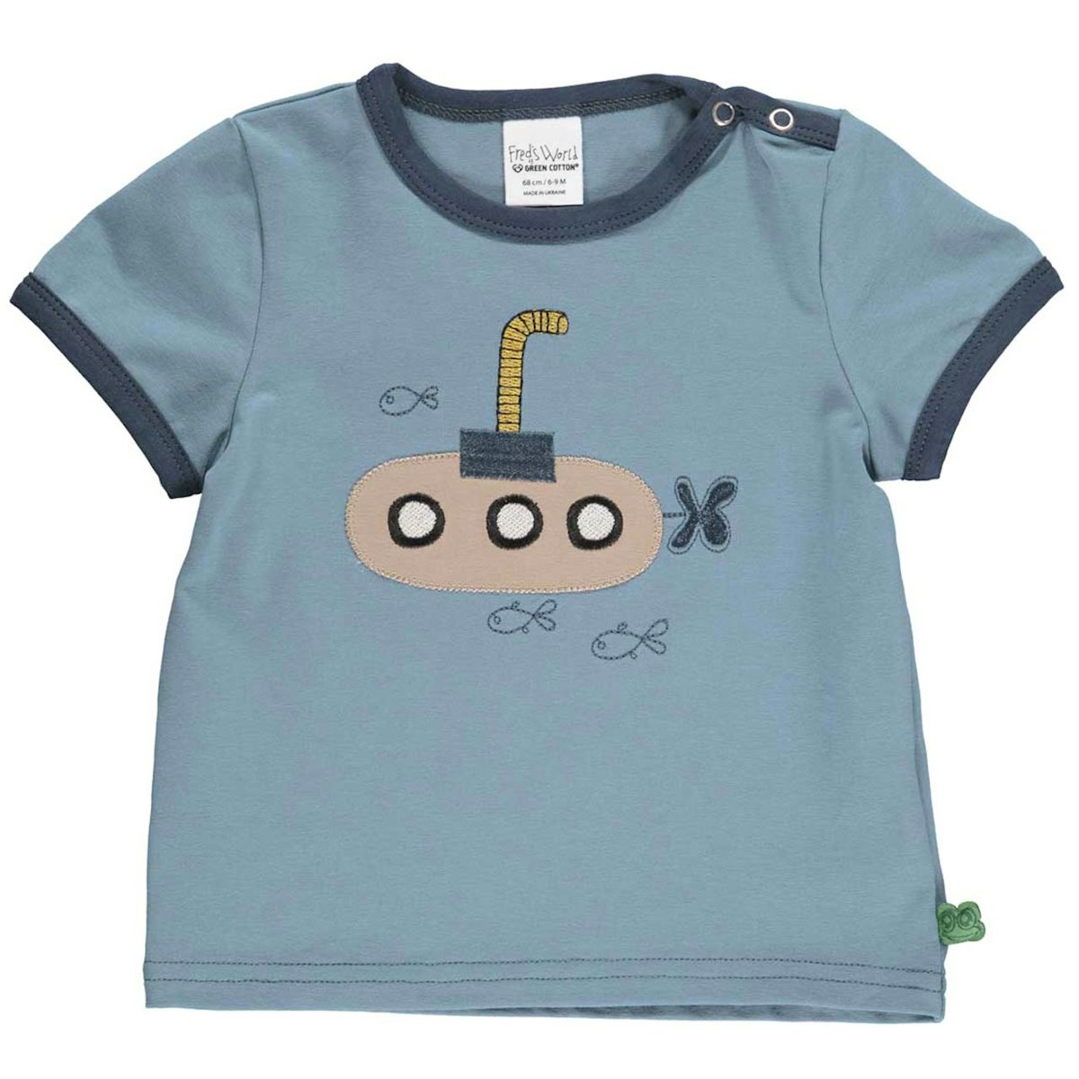 Kurzarm T-Shirt U-Boot rauchblau 80 Kurzarm T-Shirt U-Boot rauchblau 80