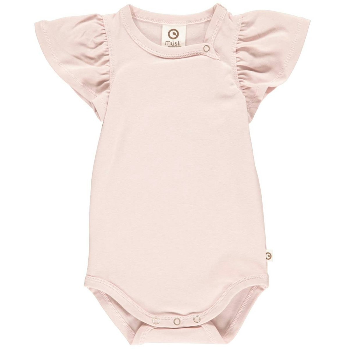 Kurzarmbody Rüschenärmel rose 92 Kurzarmbody Rüschenärmel rose 92
