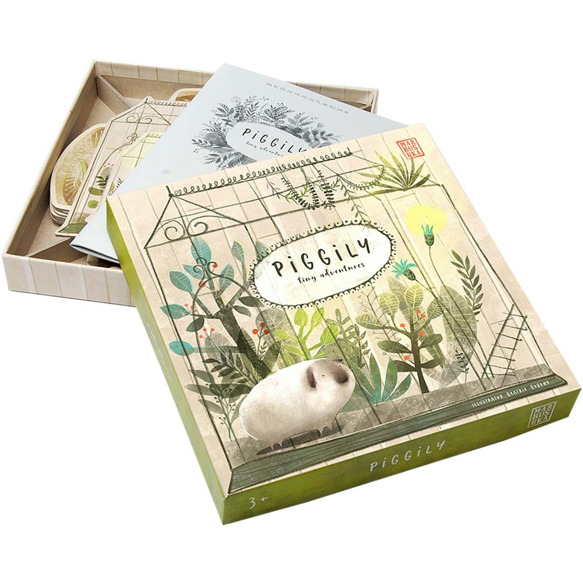 Kurzes Brettspiel Piggily - ab 3 Jahre Kurzes Brettspiel Piggily - ab 3 Jahre