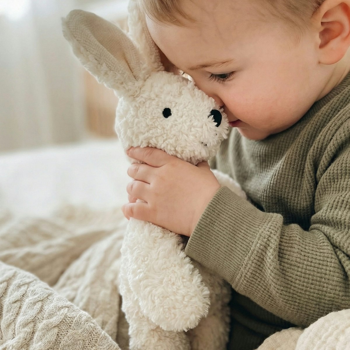 Kuscheltier Baby Hase weiß 22 cm Kuscheltier Baby Hase weiß 22 cm