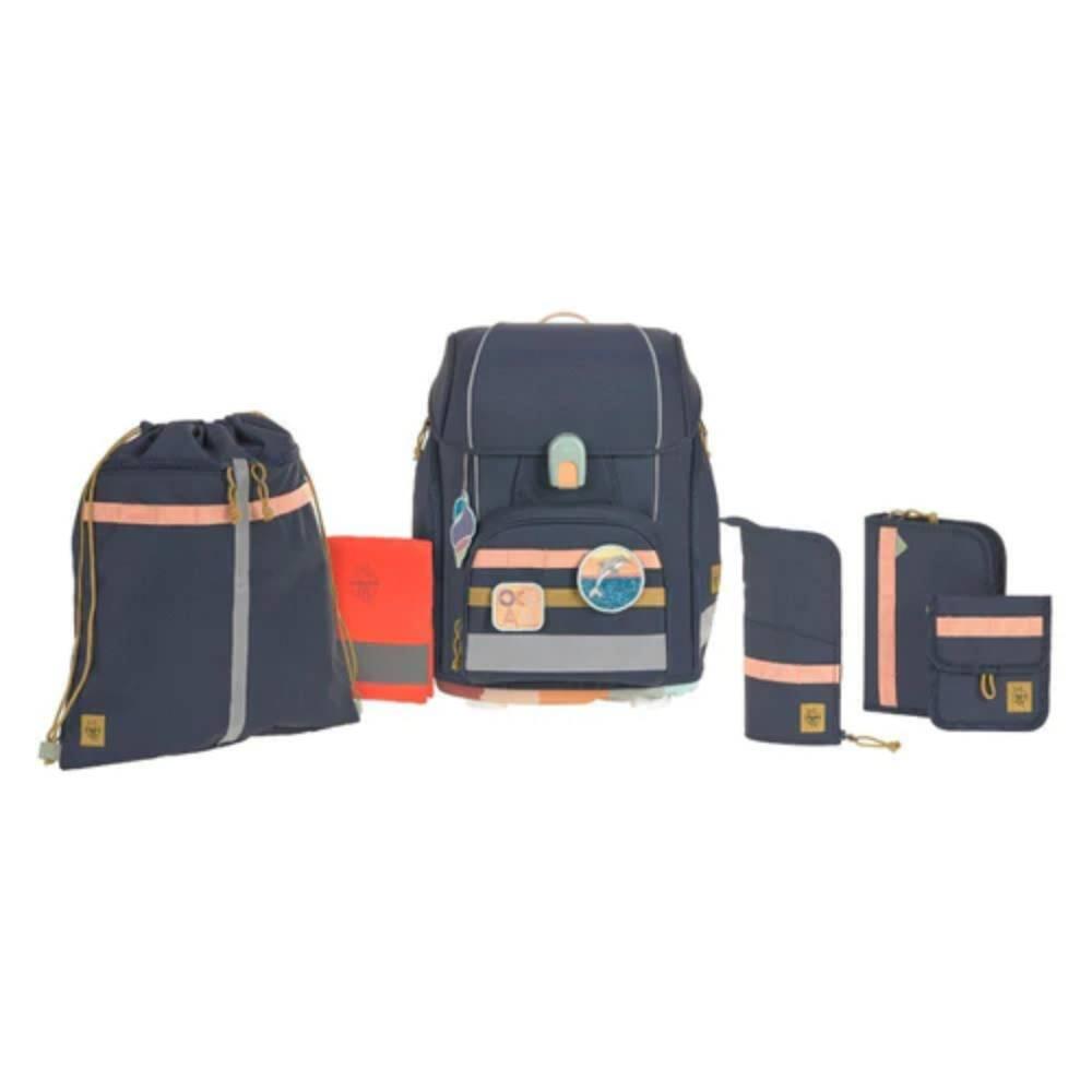 LÄSSIG Schulranzen Set 7-teilig Boxy Unique dunkelblau Ocean Edition LÄSSIG Schulranzen Set 7-teilig Boxy Unique dunkelblau Ocean Edition