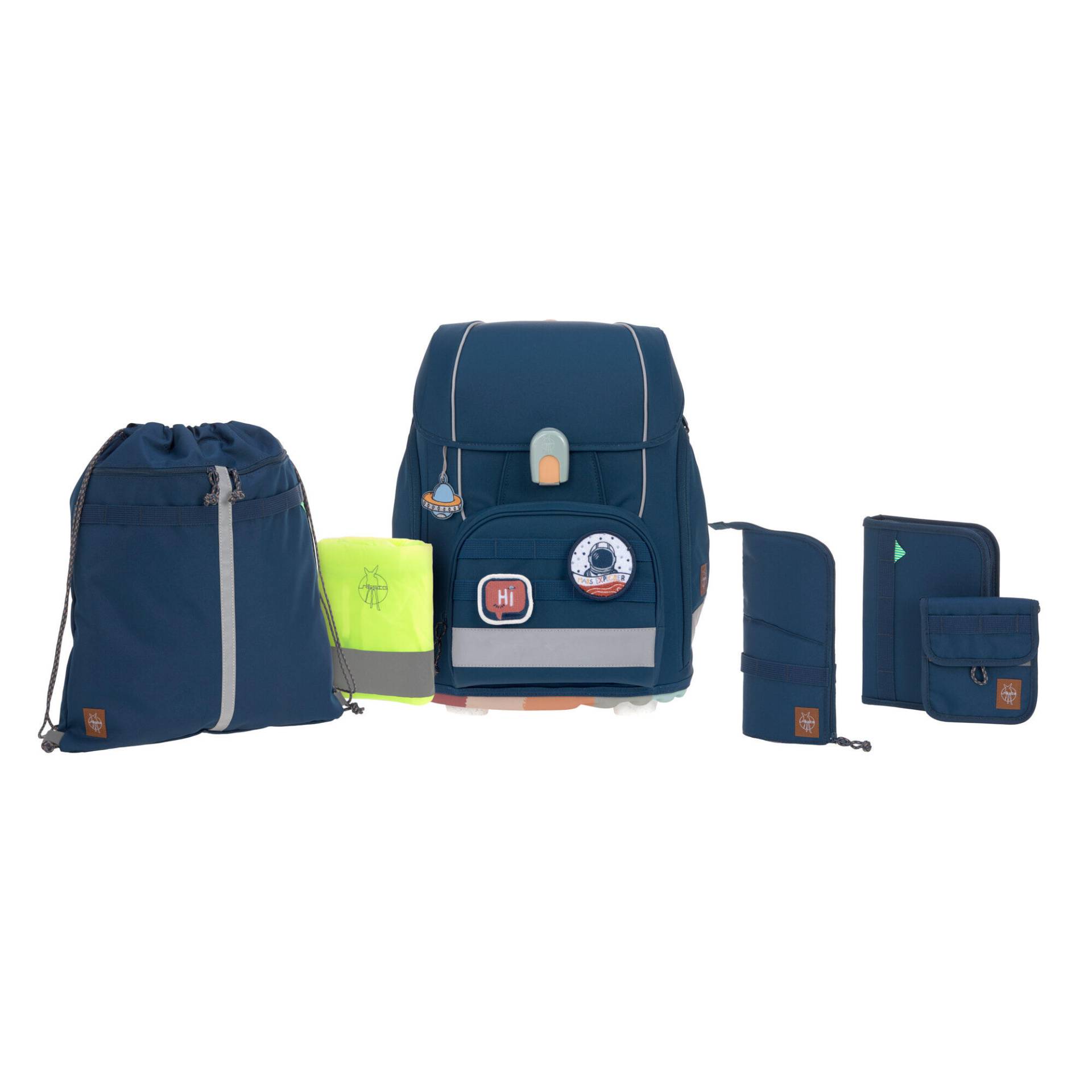 LÄSSIG Schulranzen Set 7-teilig Boxy Unique navy LÄSSIG Schulranzen Set 7-teilig Boxy Unique navy