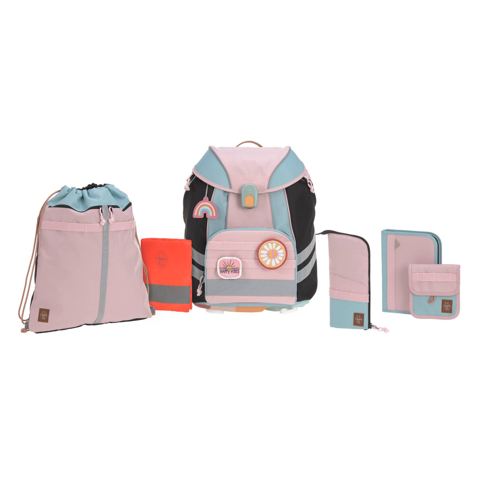 LÄSSIG Schulranzen Set 7-teilig Flexy Unique Rose/Blau LÄSSIG Schulranzen Set 7-teilig Flexy Unique Rose/Blau