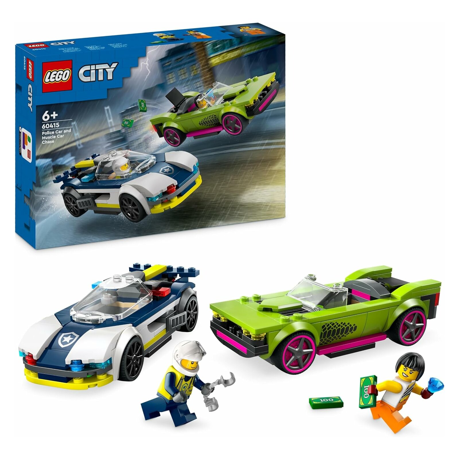 LEGO - City - 60415 Verfolgungsjaged mit Polizeiauto und Musclecar