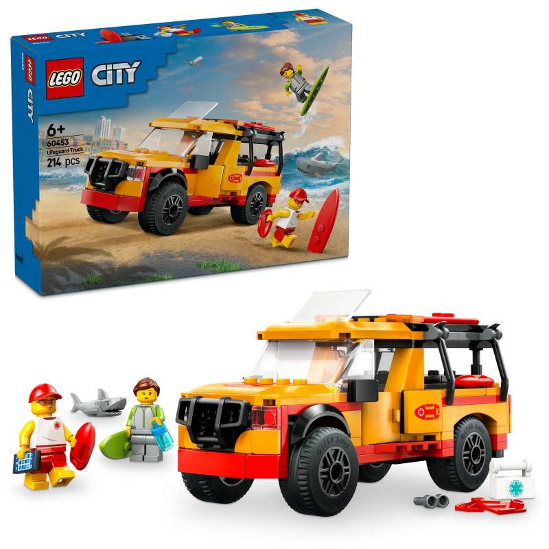 LEGO City Lifeguard Beach Rescue Truck & Shark Toys 60453